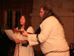 Ian and Sue sing a praise offering