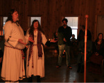 Ian and Sue leading the rite