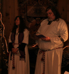 Ian and Sue leading the rite